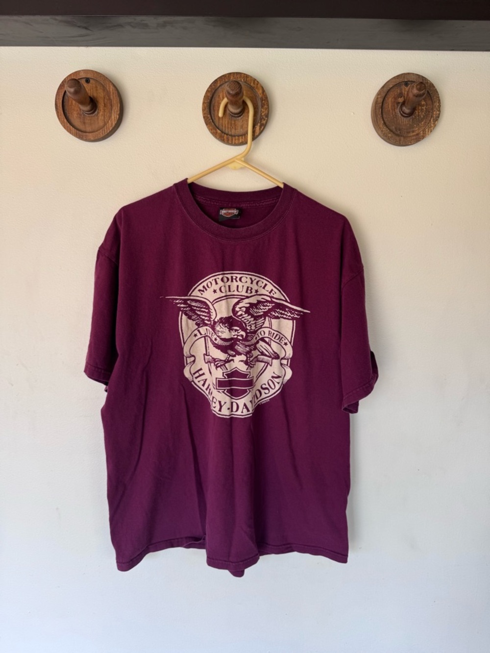 Harley-Davidson Biggs Oceanside, California Maroon Short Sleeve Graphic Tee XL